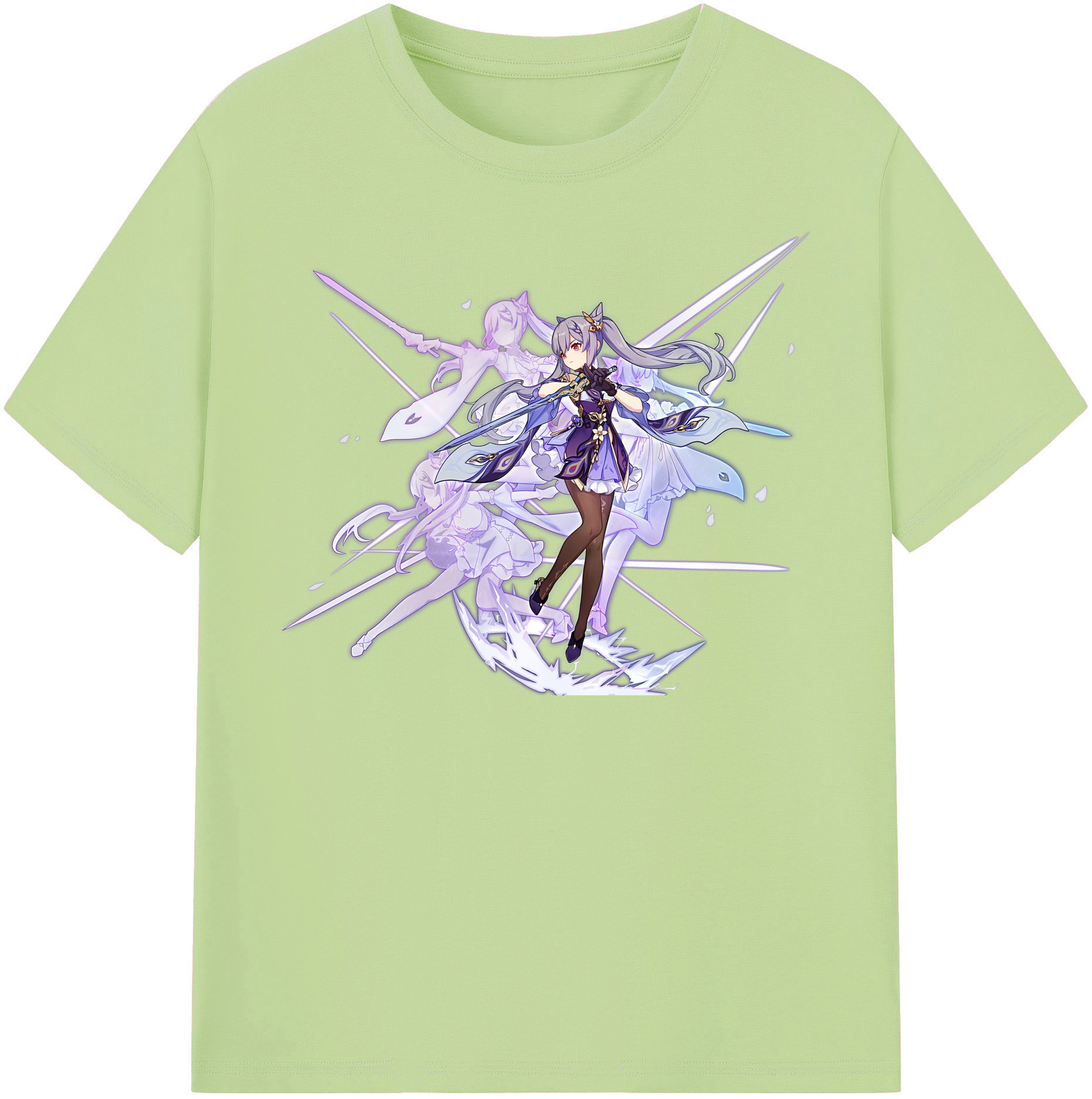 げんし神 刻晴 こくせい genshin Kokusei 綿100％半袖Tシャツ（フロントプリント）